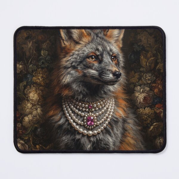 Item preview, Royal Fox Ruby Pearl Necklace designed and sold by Real Beast Art.