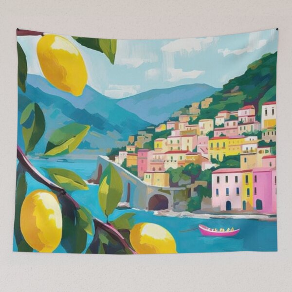 Item preview, Amalfi Coast – Lemons, Sun & Coastal Colors designed and sold by iamdesigns14.