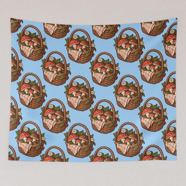 Item preview, Rustic Mushroom Basket Sticker designed and sold by tviyluv.