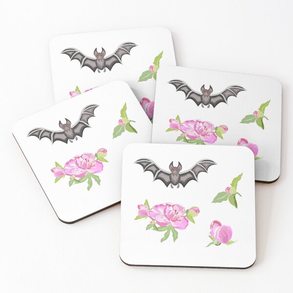 Item preview, Gothic Bat and Pink Roses Sticker designed and sold by olenapetol.
