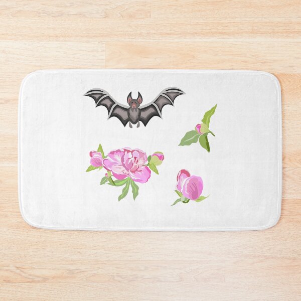 Item preview, Gothic Bat and Pink Roses Sticker designed and sold by olenapetol.