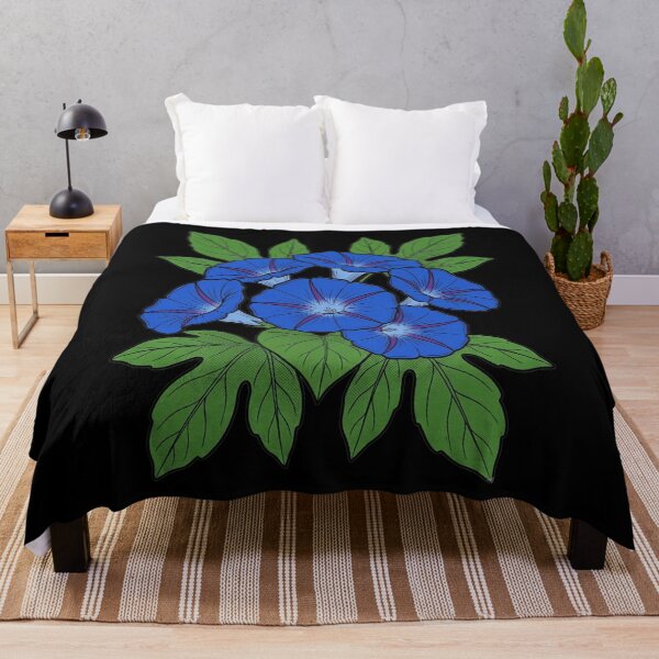 Item preview, Ipomoea Indica - Ocean Blue Morning Glory Botanical Pop Art designed and sold by FreiherrPK.