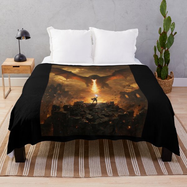 Item preview, Lone Knight Against Dragon Fire on Castle designed and sold by Lineer22.