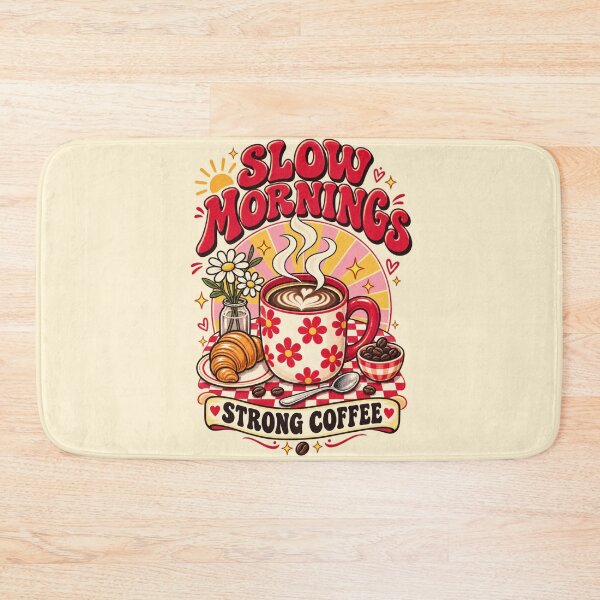 Item preview, Slow Mornings Strong Coffee Retro designed and sold by Pick&Grin.