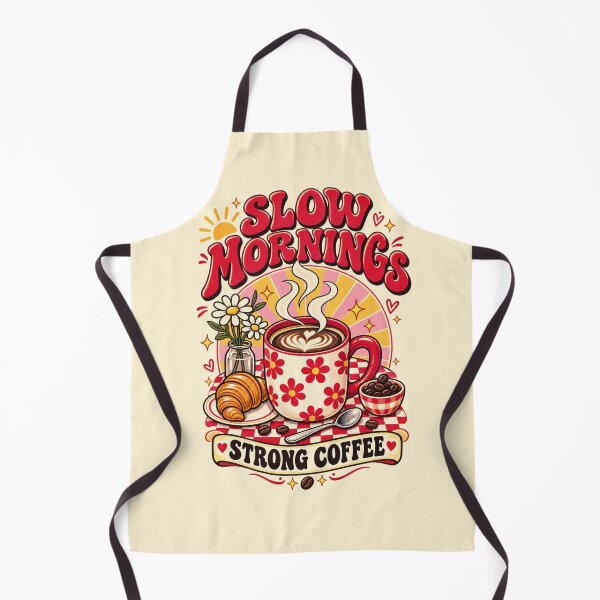 Item preview, Slow Mornings Strong Coffee Retro designed and sold by Pick&Grin.
