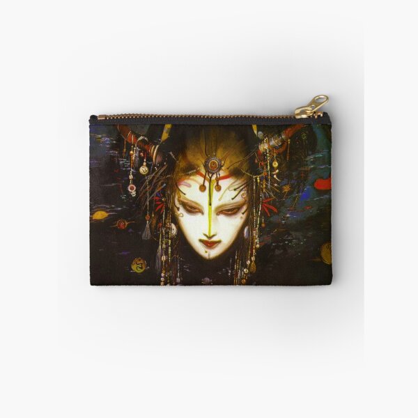 Item preview, Illustration by Yoshitaka Amano, blue fantasy painting of a woman - Witch/sorceress - Mystic watercolor art - Dark fantasy designed and sold by Alba Forjanívea.
