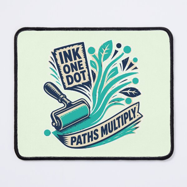 Item preview, International Dot Day Ink Roller – Ink One Dot Paths Multiply Linocut designed and sold by Jaani-T.