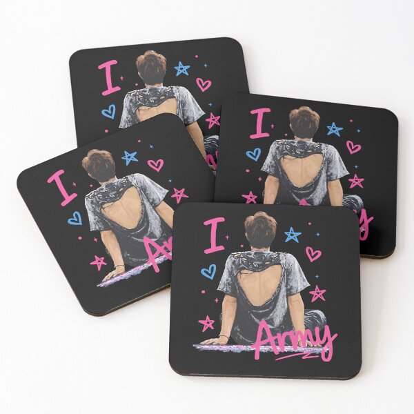 Item preview, RM I Love ARMY BTS Fan Back View Illustration designed and sold by Mind-Drift.
