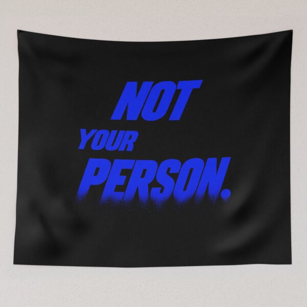 Item preview, Not Your Person – Electric Cobalt Blue Kinetic Streetwear Typography designed and sold by Anyshca.