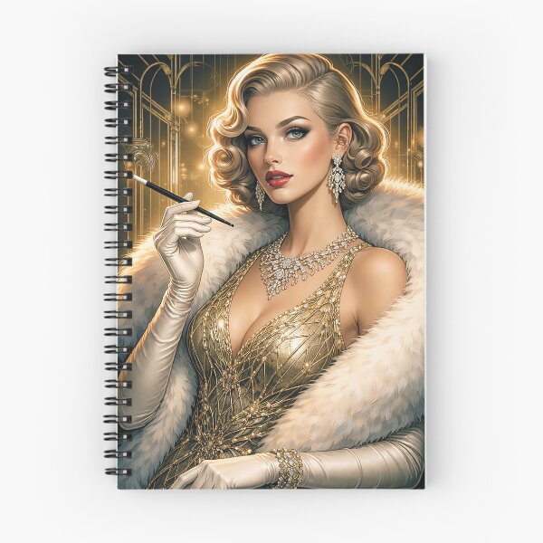 Item preview, Glamorous Woman Smoking a Cigarette – Elegance and Allure designed and sold by GalleryKauffeld.