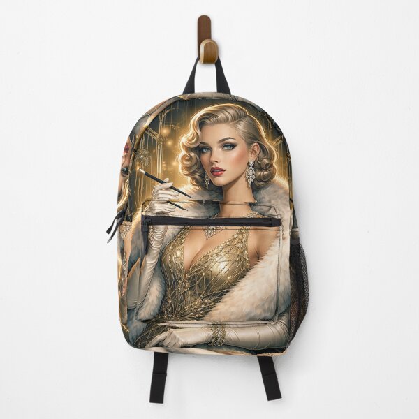 Item preview, Glamorous Woman Smoking a Cigarette – Elegance and Allure designed and sold by GalleryKauffeld.