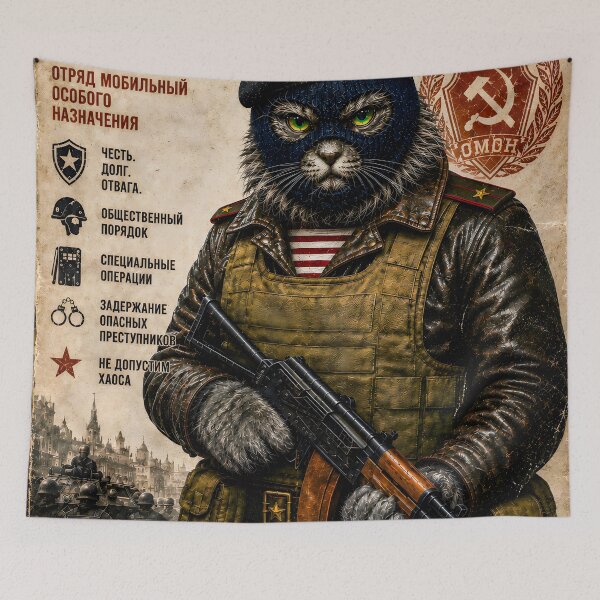 Item preview, Special Forces Cat Posters - Militsiya OMON (SU) designed and sold by OPERATOR-7794.