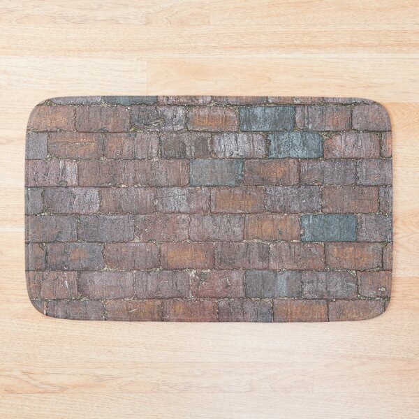 Item preview, Red and Slate Brick Cobblestone Pavement designed and sold by MariaAbaza.