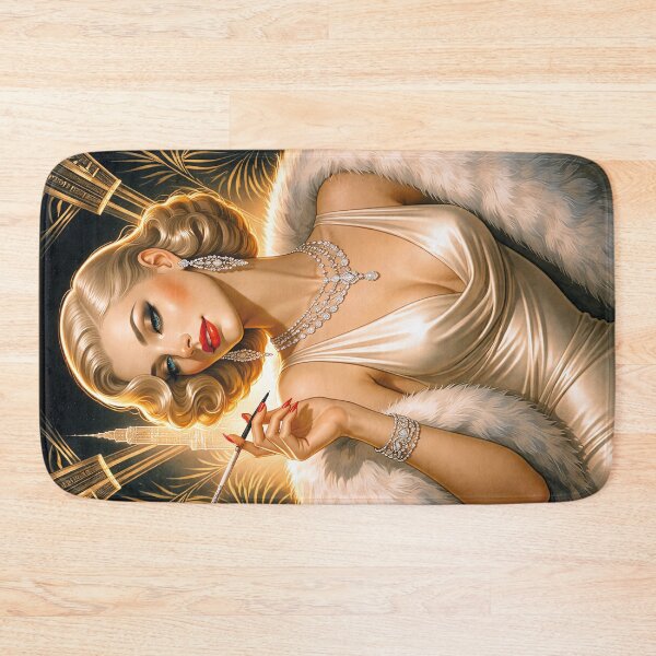 Item preview, Glamorous Woman with a Cigarette – Vintage Elegance and Allure designed and sold by GalleryKauffeld.