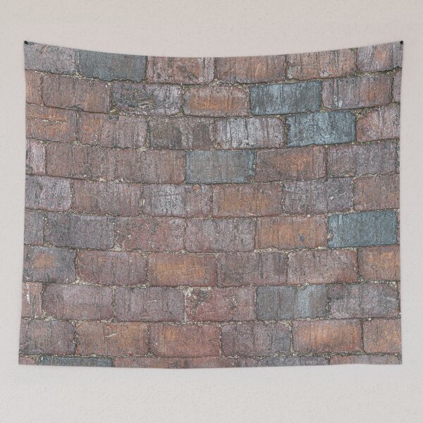 Item preview, Red and Slate Brick Cobblestone Pavement designed and sold by MariaAbaza.