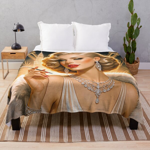 Item preview, Glamorous Woman with a Cigarette – Vintage Elegance and Allure designed and sold by GalleryKauffeld.