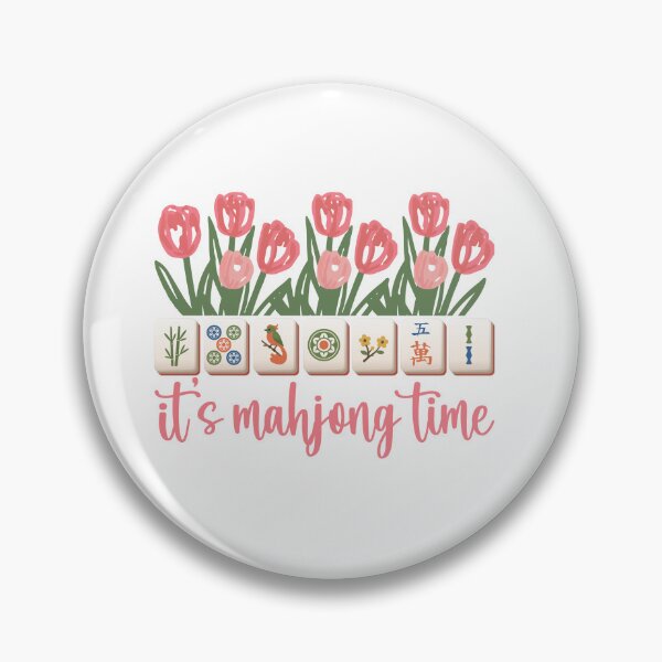 Item preview, It's Mahjong Time Floral Mahjong Game Night designed and sold by designclub.