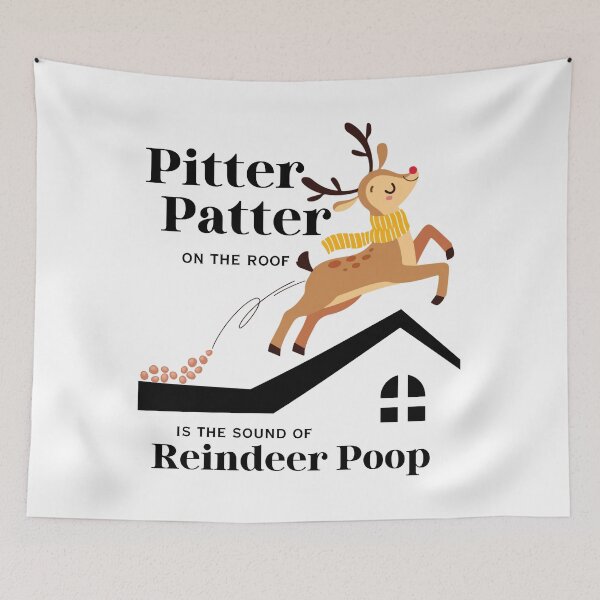 Item preview, Funny Christmas Reindeer Poop on the Roof designed and sold by SunandShade.