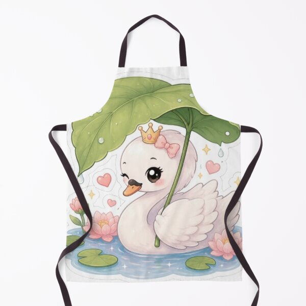 Item preview, Kawaii Swan Under Leaf Umbrella Sticker | Cute Cottagecore Swan Art designed and sold by Vegasstickers.