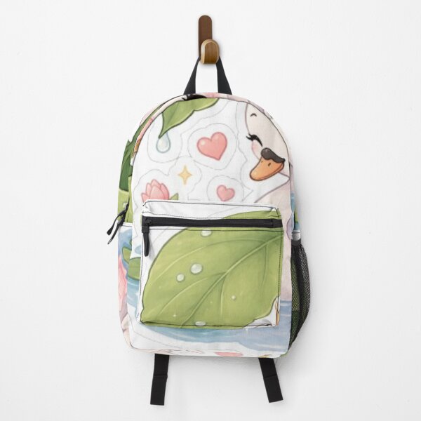 Item preview, Kawaii Swan Under Leaf Umbrella Sticker | Cute Cottagecore Swan Art designed and sold by Vegasstickers.
