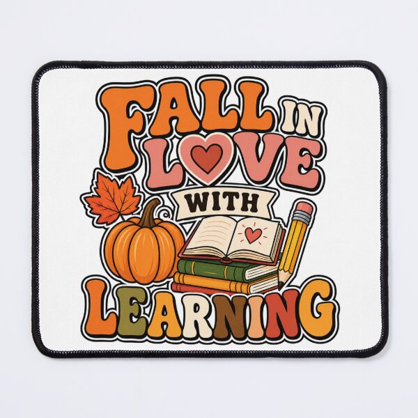Item preview, Fall in Love with Learning Pumpkin Autumn Retro Teacher designed and sold by WeirdlyMild.