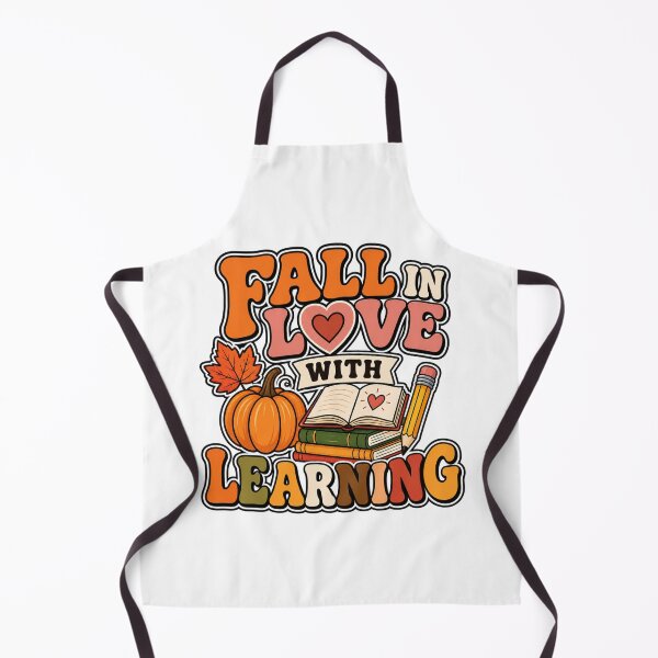 Item preview, Fall in Love with Learning Pumpkin Autumn Retro Teacher designed and sold by WeirdlyMild.
