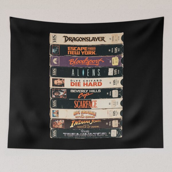 Item preview, Retro VHS Tape Stack Nostalgia Art designed and sold by The Mellonaire.