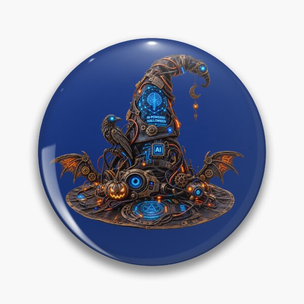 Item preview, Cyberpunk Witch Hat: The Alliance of Halloween and Artificial Intelligence designed and sold by UCH7.