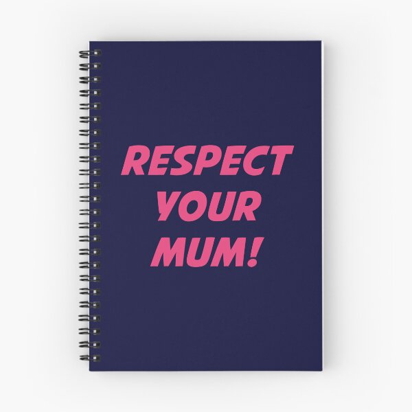 Artikelvorschau, RESPEKTIERE DEINE MUTTER! (Rosa Schrift auf marineblauem Grund) entworfen und verkauft von STUDIO-72.