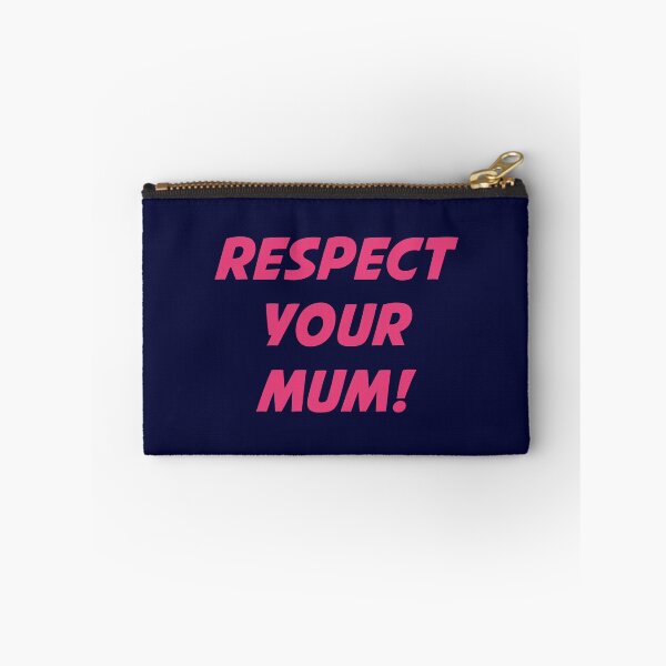 Artikelvorschau, RESPEKTIERE DEINE MUTTER! (Rosa Schrift auf marineblauem Grund) entworfen und verkauft von STUDIO-72.