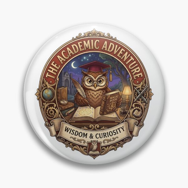 Item preview, Cute Cartoon Wise Owl Student Back To School Vintage Emblem designed and sold by eihabo.
