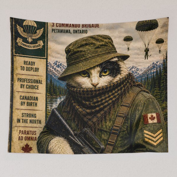 Item preview, Special Forces Cat Posters - Canadian Airborne Regiment 3 Commando (CDN) designed and sold by OPERATOR-7794.