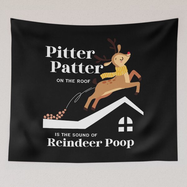 Item preview, Funny Christmas Reindeer Poop on the Roof designed and sold by SunandShade.