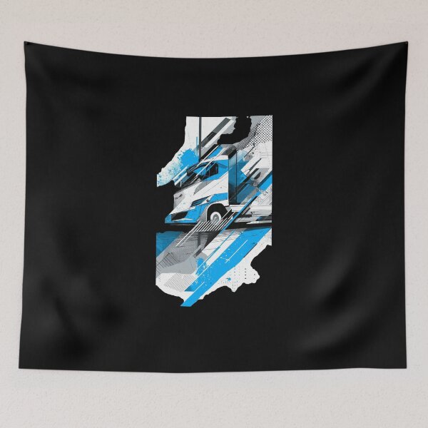 Item preview, Cyberpunk Truck Speed Art – Futuristic Truck & Streetwear Design designed and sold by GeoBeast.