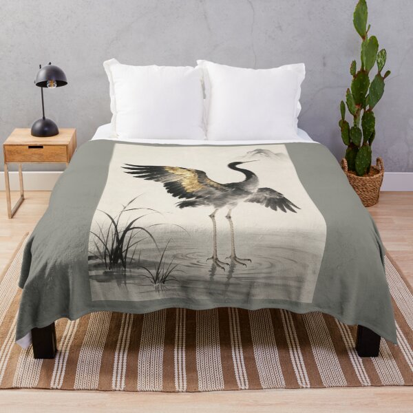 Item preview, Ink Crane with Gold Leaf Wing designed and sold by Lineer22.