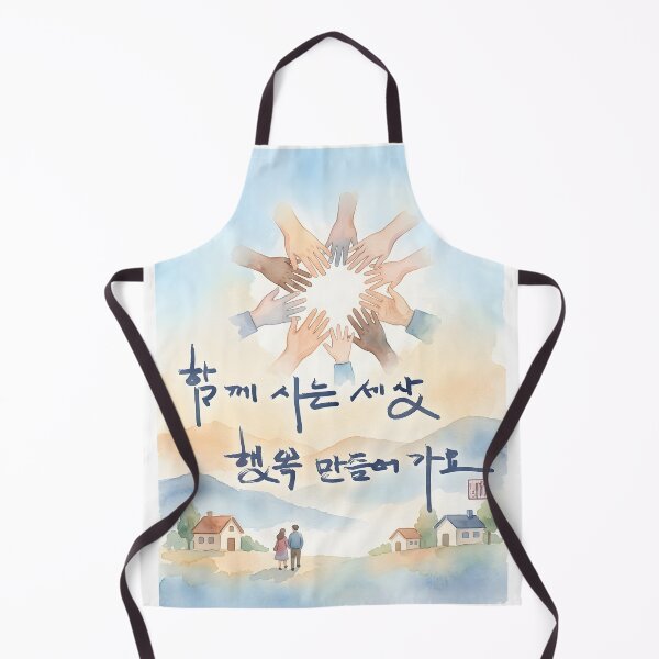Item preview, Watercolor Illustration of Unity and Harmony with Korean Calligraphy designed and sold by K-Brush.