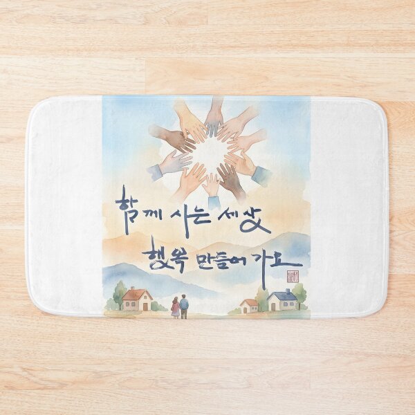 Item preview, Watercolor Illustration of Unity and Harmony with Korean Calligraphy designed and sold by K-Brush.