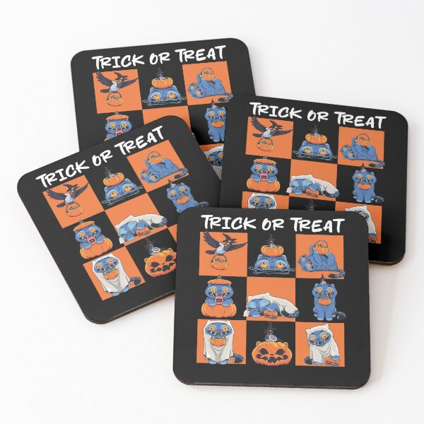 Item preview, Trick or Treat Halloween Cats Pumpkin Ghost Witch Spooky Cat designed and sold by Mind-Drift.