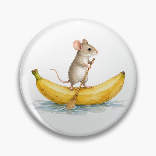 Item preview, Mouse while stand-up paddling on a banana designed and sold by Kisho.
