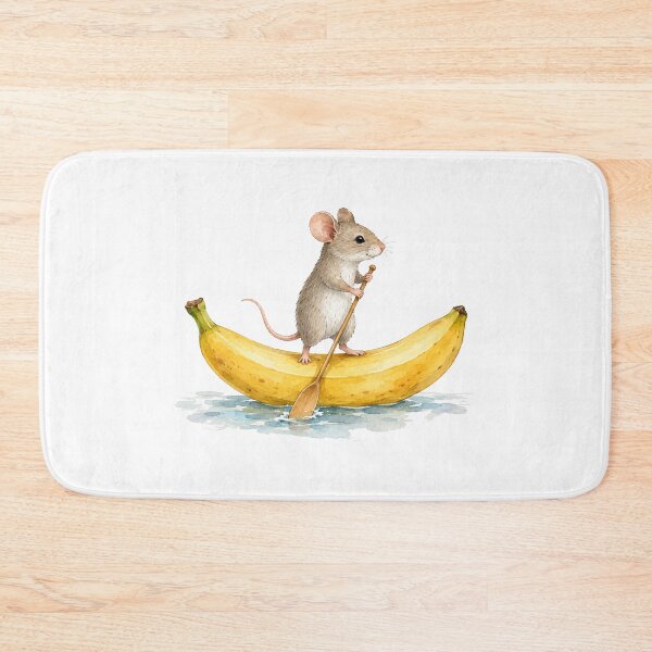 Item preview, Mouse while stand-up paddling on a banana designed and sold by Kisho.
