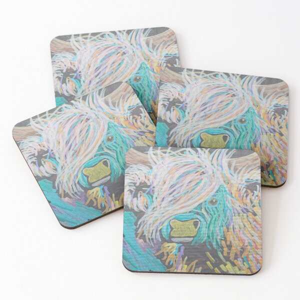 Item preview, Colourful Highland Cow designed and sold by GhostDogDesigns.