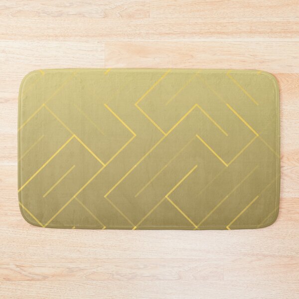 Item preview, Diagonal Labyrinth Drift – Modern Geometric Maze Ombre Pattern - Yellow designed and sold by Frohyou.