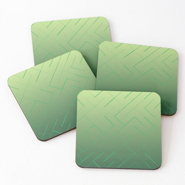 Item preview, Diagonal Labyrinth Drift – Modern Geometric Maze Ombre Pattern - Green designed and sold by Frohyou.