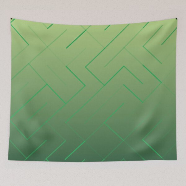 Item preview, Diagonal Labyrinth Drift – Modern Geometric Maze Ombre Pattern - Green designed and sold by Frohyou.