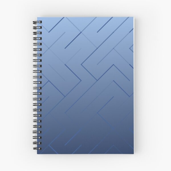 Item preview, Diagonal Labyrinth Drift – Modern Geometric Maze Ombre Pattern - Blue designed and sold by Frohyou.