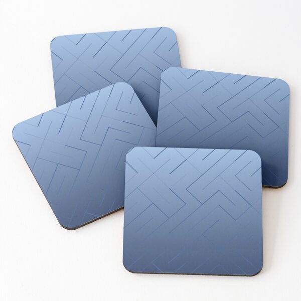 Item preview, Diagonal Labyrinth Drift – Modern Geometric Maze Ombre Pattern - Blue designed and sold by Frohyou.