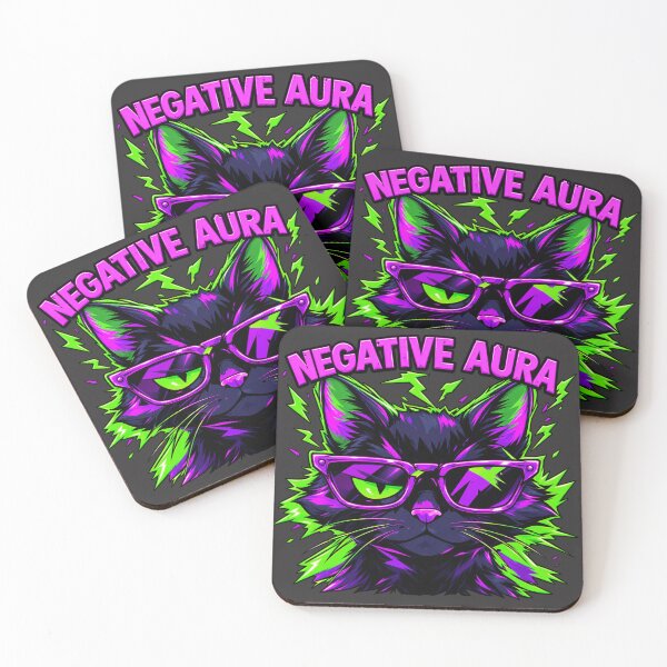 Item preview, Negative Aura – Certified Bad Vibes Cat designed and sold by Artiviose.