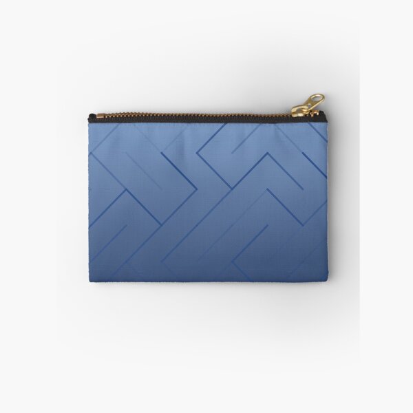 Item preview, Diagonal Labyrinth Drift – Modern Geometric Maze Ombre Pattern - Blue designed and sold by Frohyou.