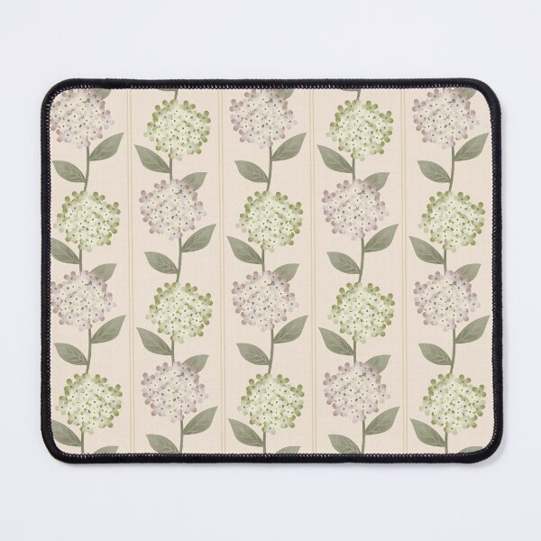 Item preview, Green and Beige Hydrangeas Floral Stripe and Thin Stripes Beige Neutral designed and sold by JasmineGDesigns.