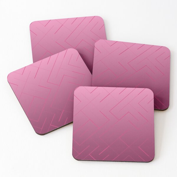 Item preview, Diagonal Labyrinth Drift – Modern Geometric Maze Ombre Pattern - Pink designed and sold by Frohyou.